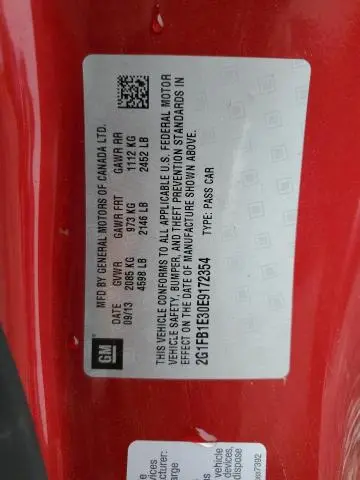 2014 CHEVROLET CAMARO LT  