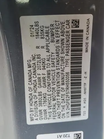 2024 HONDA CIVIC SPORT  