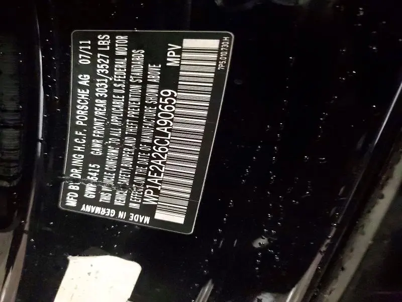 2012 PORSCHE CAYENNE S HYBRID  
