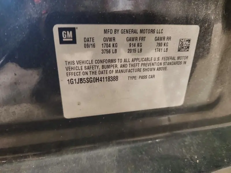 2017 CHEVROLET SONIC LS  