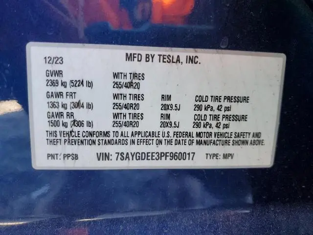 2023 TESLA MODEL Y   
