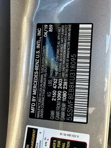 2019 MERCEDES-BENZ C 300 4MATIC  
