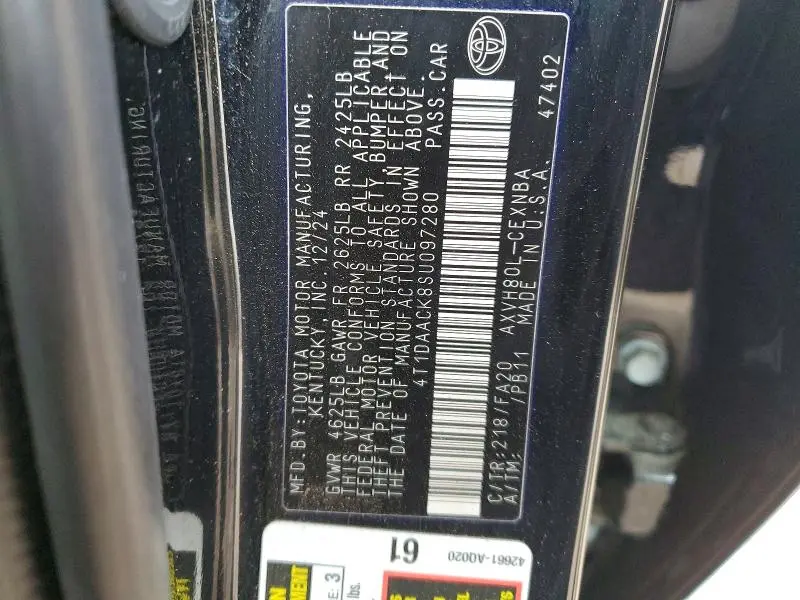 2025 TOYOTA CAMRY XSE  