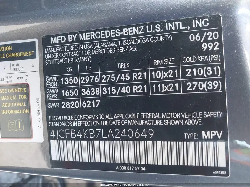 2020 MERCEDES-BENZ GLE 350 4MATIC