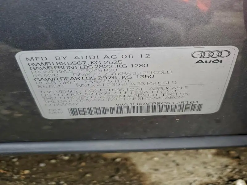 2012 AUDI Q5 PREMIUM PLUS  