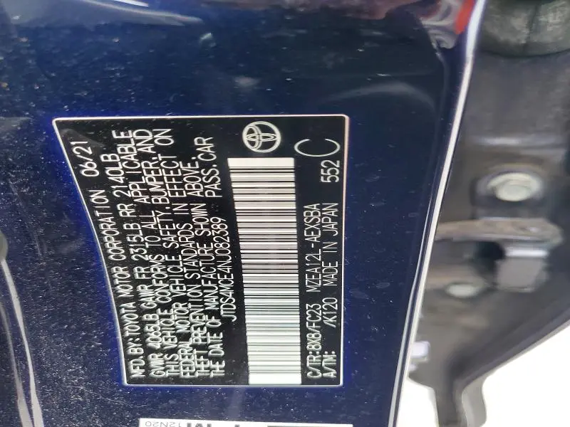 2022 TOYOTA COROLLA SE  