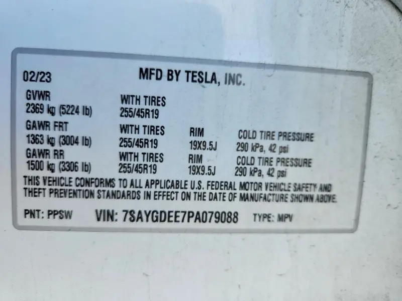 2023 TESLA MODEL Y   