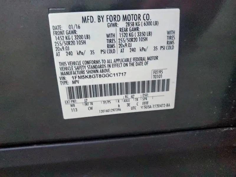 2016 FORD EXPLORER SPORT  