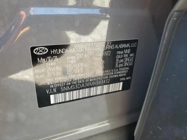 2021 HYUNDAI SANTA FE SEL  