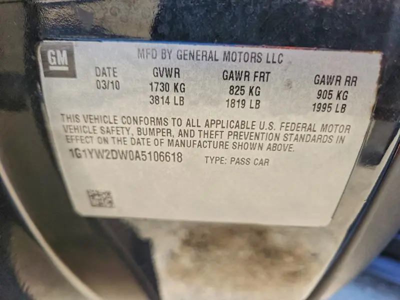 2010 CHEVROLET CORVETTE GRAND SPORT  