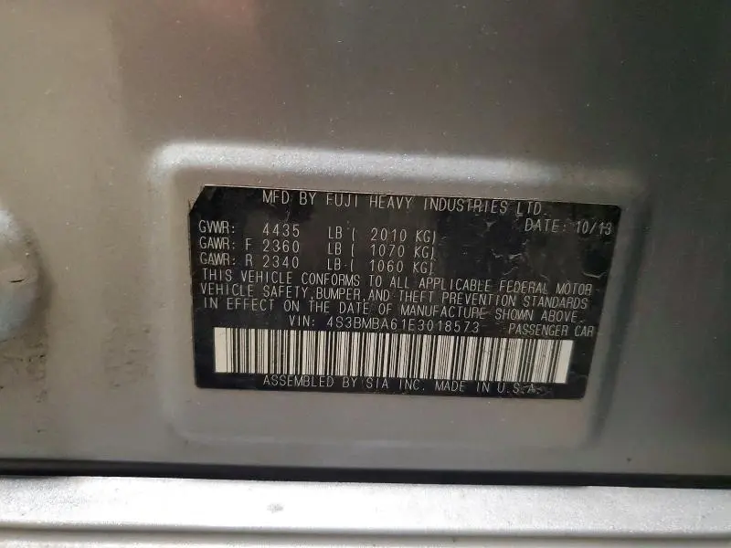 2014 SUBARU LEGACY 2.5I  