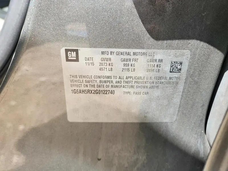 2016 CADILLAC ATS LUXURY  