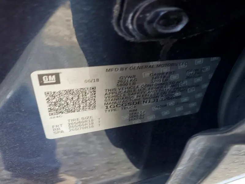 2018 CHEVROLET COLORADO Z71  