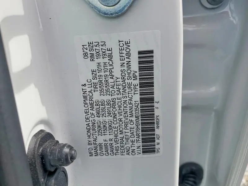 2021 HONDA CR-V TOURING  