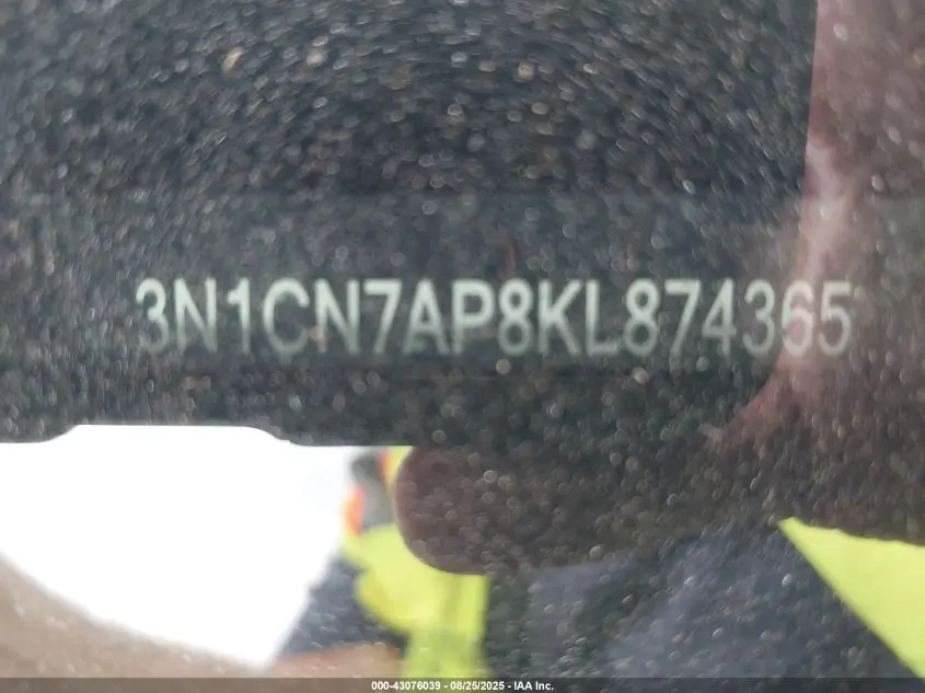 2019 NISSAN VERSA 1.6 SV