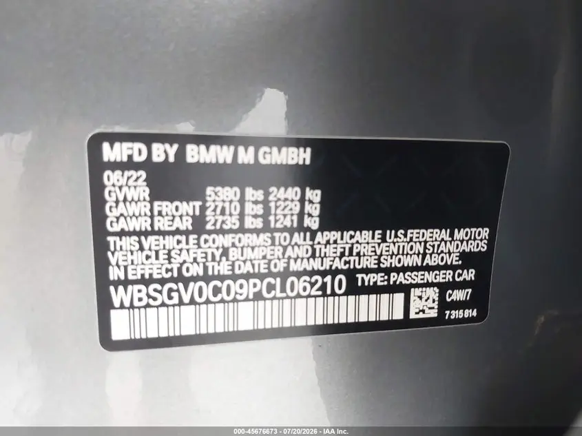 2023 BMW M8 GRAN COUPE COMPETITION