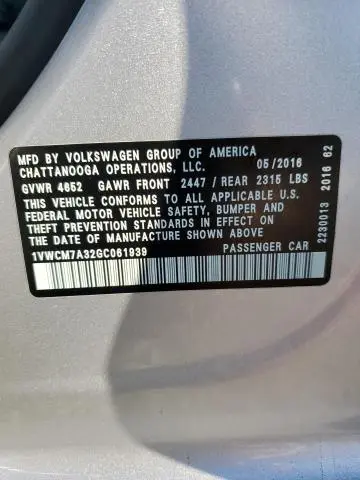 2016 VOLKSWAGEN PASSAT SEL PREMIUM  