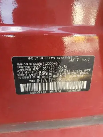 2017 SUBARU WRX PREMIUM  