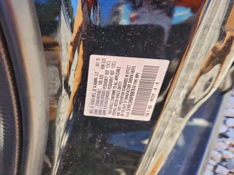 2015 HONDA ODYSSEY EXL  