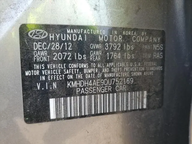 2013 HYUNDAI ELANTRA GLS