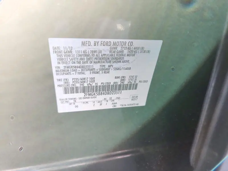 2013 FORD FLEX SE  
