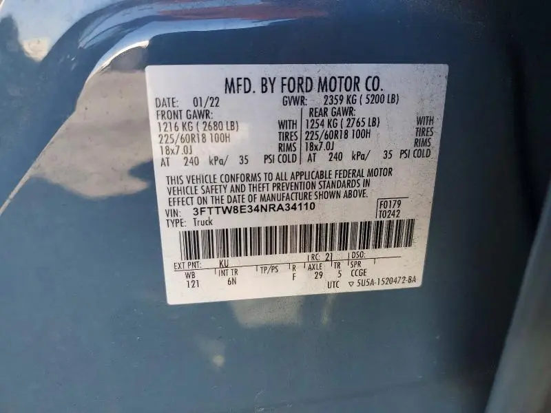 2022 FORD MAVERICK XL  