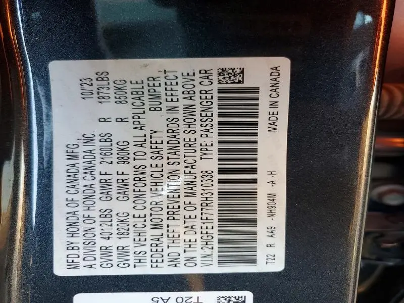 2024 HONDA CIVIC EX  