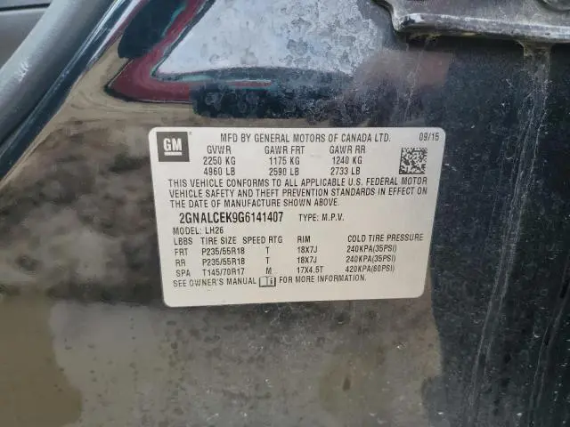 2016 CHEVROLET EQUINOX LT  