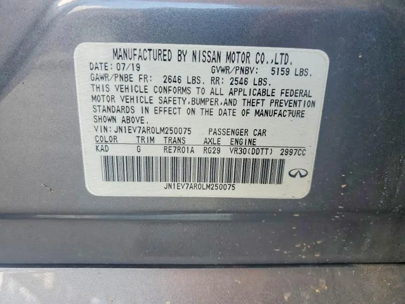 2020 INFINITI Q50 3.0T LUXE  
