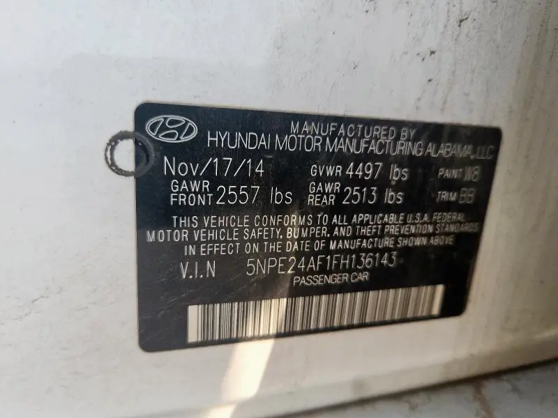 2015 HYUNDAI SONATA SE  