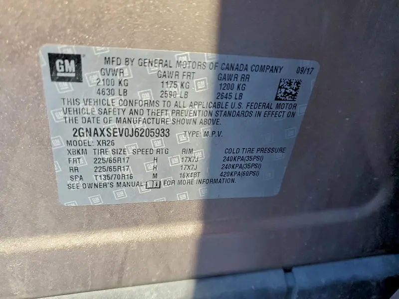 2018 CHEVROLET EQUINOX LT  