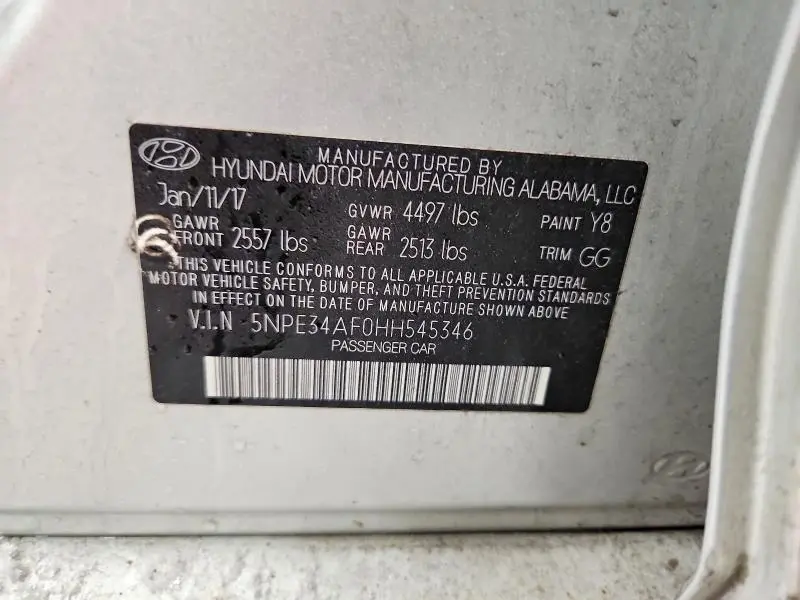 2017 HYUNDAI SONATA SPORT  