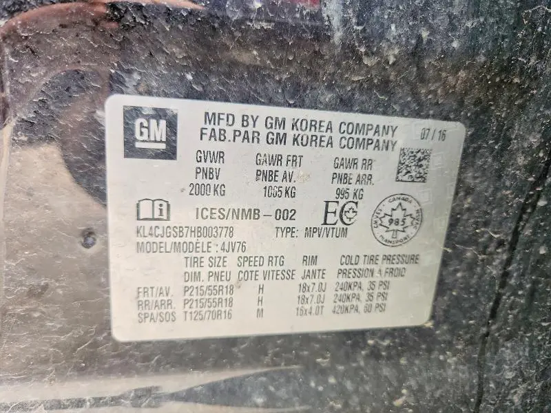 2017 BUICK ENCORE ESSENCE  