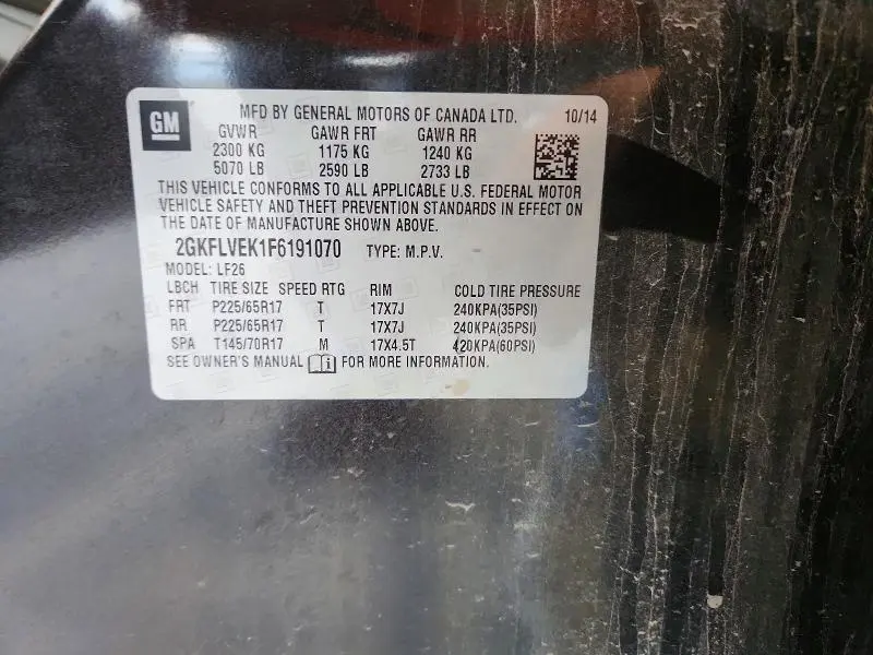 2015 GMC TERRAIN SLE  
