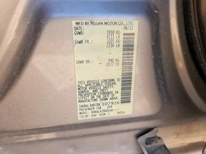 2013 NISSAN ALTIMA 2.5  