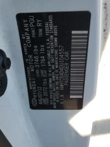 2013 HYUNDAI VELOSTER   