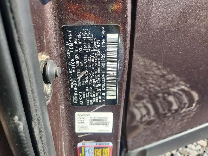 2015 HYUN TUCSON LIMITED