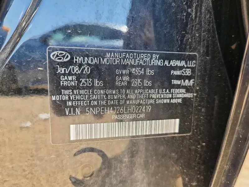 2020 HYUNDAI SONATA LIMITED  
