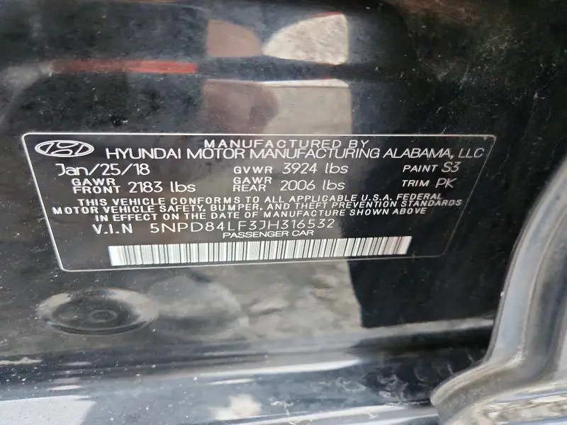 2018 HYUNDAI ELANTRA SEL  