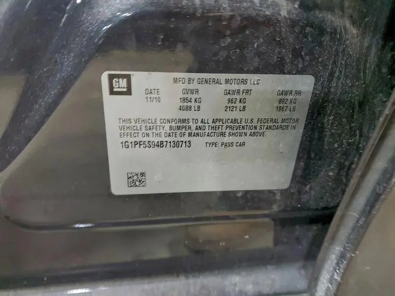 2011 CHEVROLET CRUZE LT  