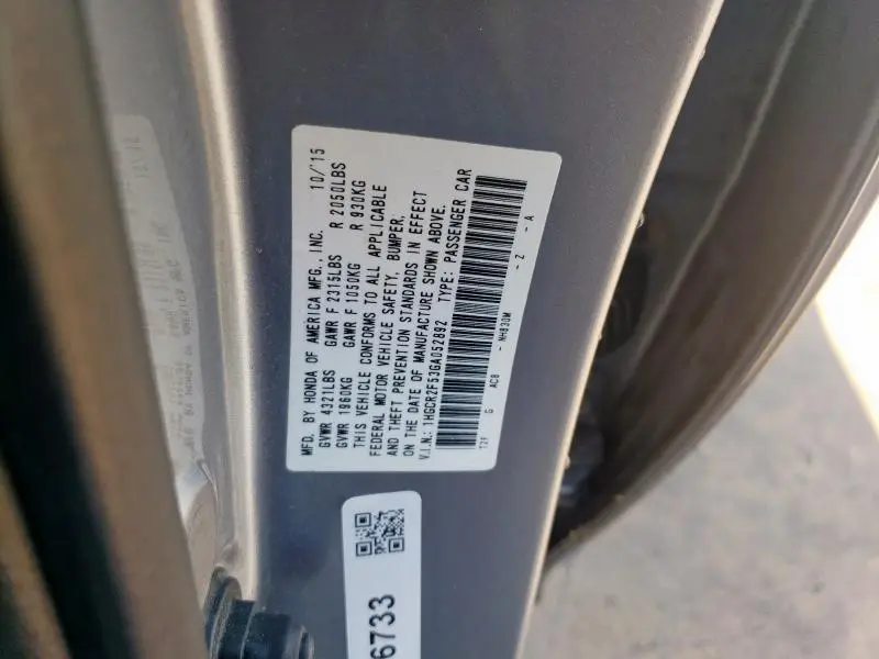 2016 HONDA ACCORD SPORT