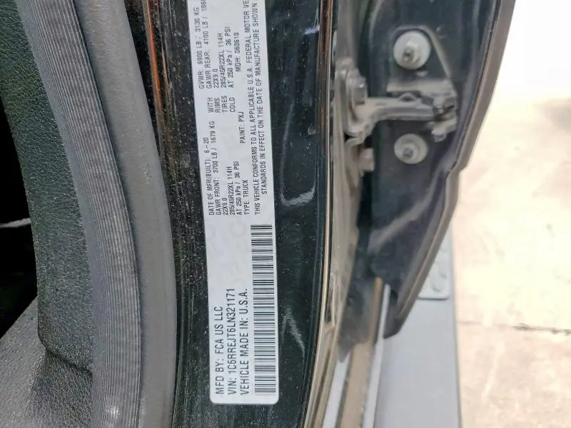 2020 RAM 1500 LARAMIE  
