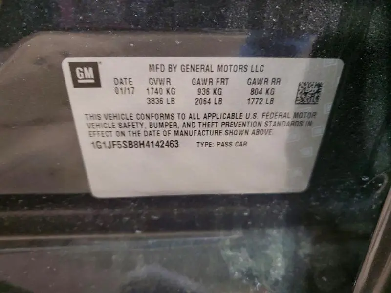 2017 CHEVROLET SONIC PREMIER  