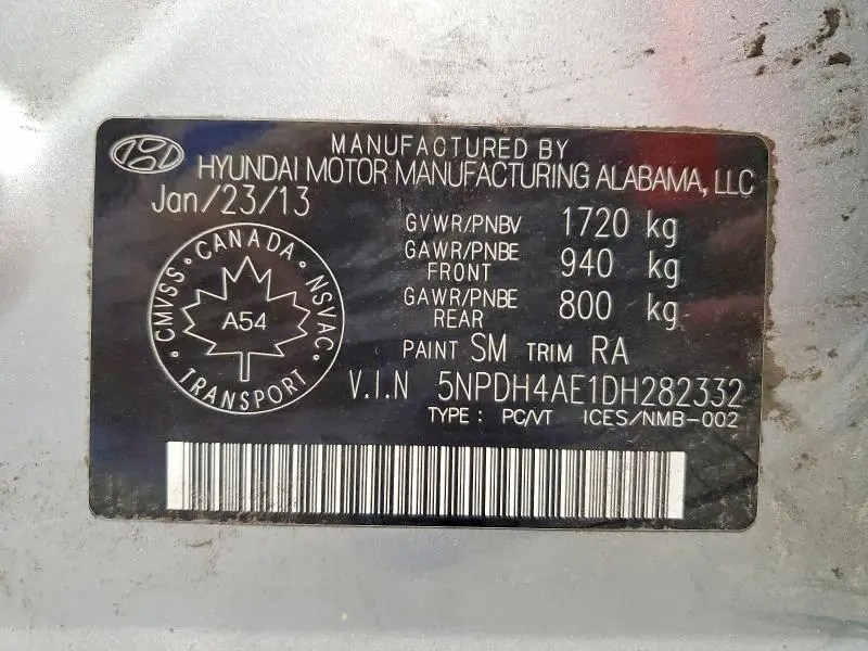 2013 HYUNDAI ELANTRA GLS  