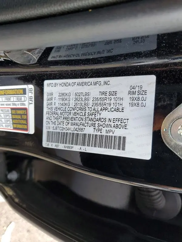 2019 ACURA RDX   