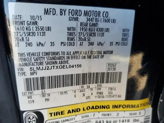 2016 LINCOLN NAVIGATOR SELECT  