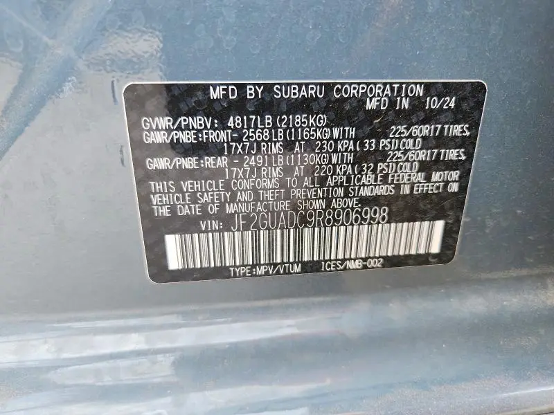 2024 SUBARU CROSSTREK PREMIUM  