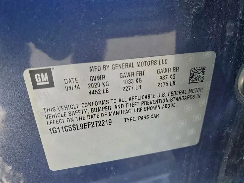 2014 CHEVROLET MALIBU 1LT  