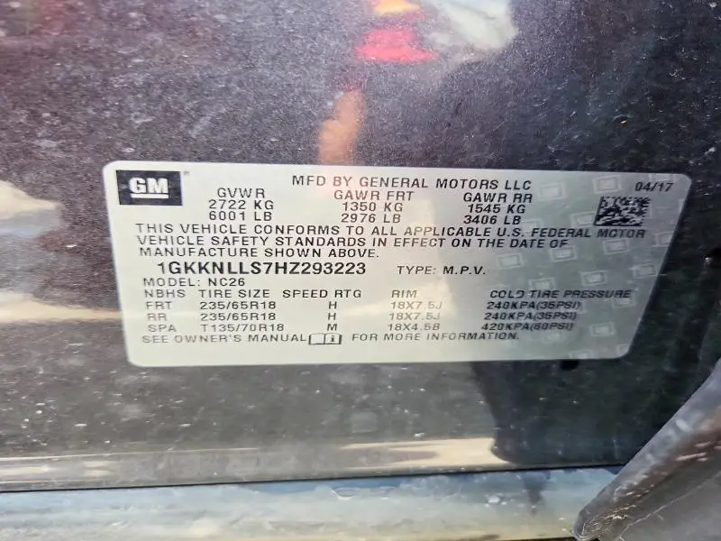 2017 GMC ACADIA SLE  