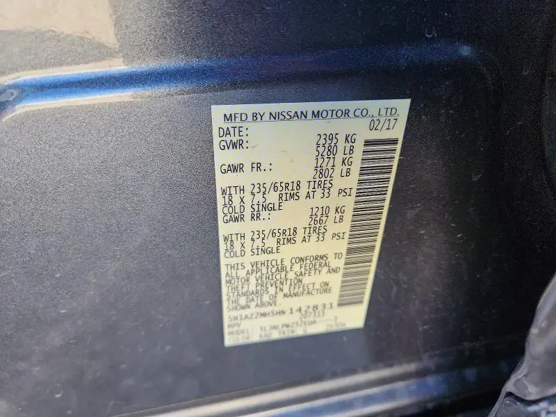 2017 NISSAN MURANO S  